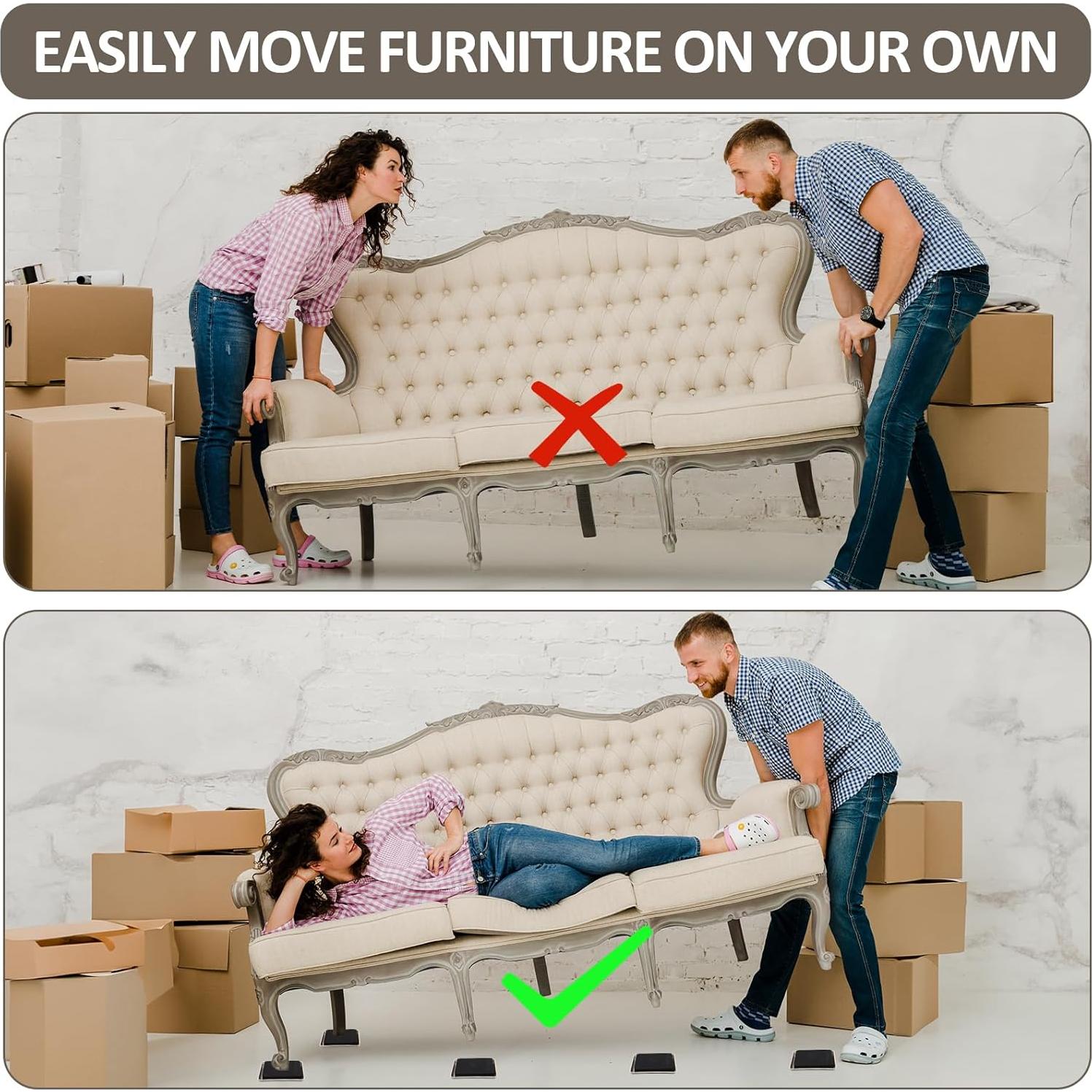 Deslizadores de Muebles Lemecima 20pcs 8.89cm para Alfombra