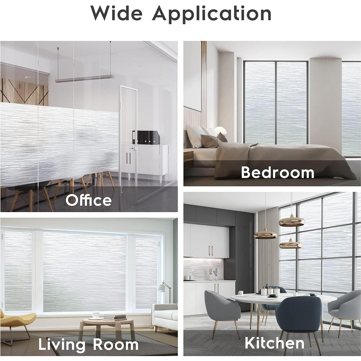 Película de Privacidad Esmerilada rabbitgoo 44.5x199.8 cm