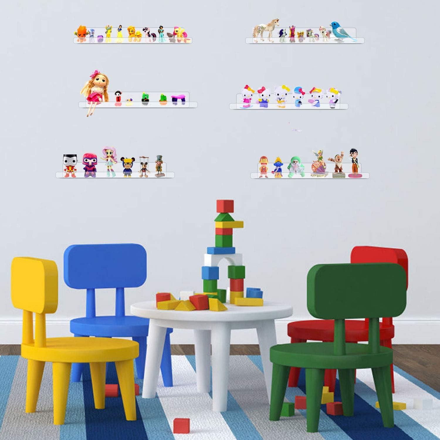 Estantes Flotantes Acrílico Evron 4 Unidades 35.1x5.1 cm