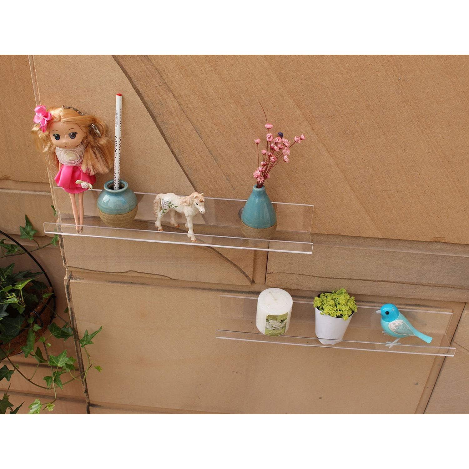 Estantes Flotantes Acrílico Evron 4 Unidades 35.1x5.1 cm