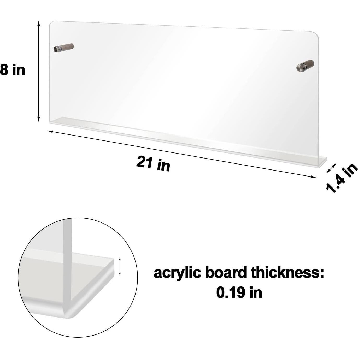 Soporte de Folletos Acrílico Cutora 3 Piezas Montaje en Pared