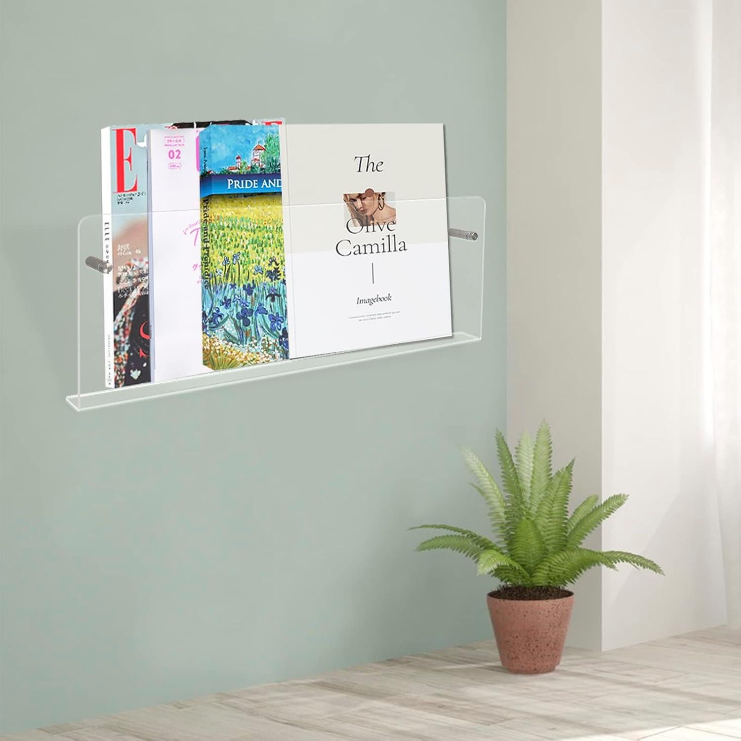 Soporte de Folletos Acrílico Cutora 3 Piezas Montaje en Pared