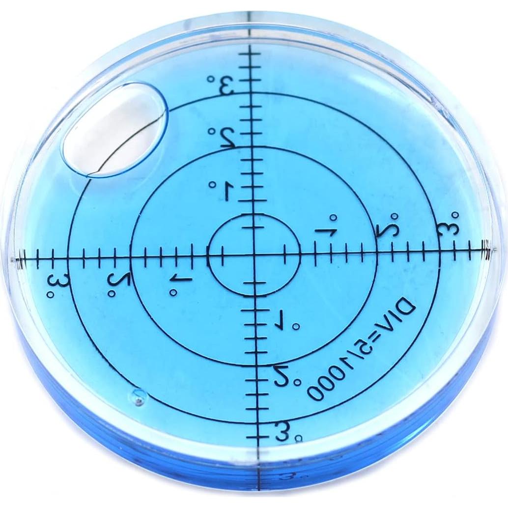 Nivel de Burbuja Chiloskit 66mm Redondo Precisión 30' Azul