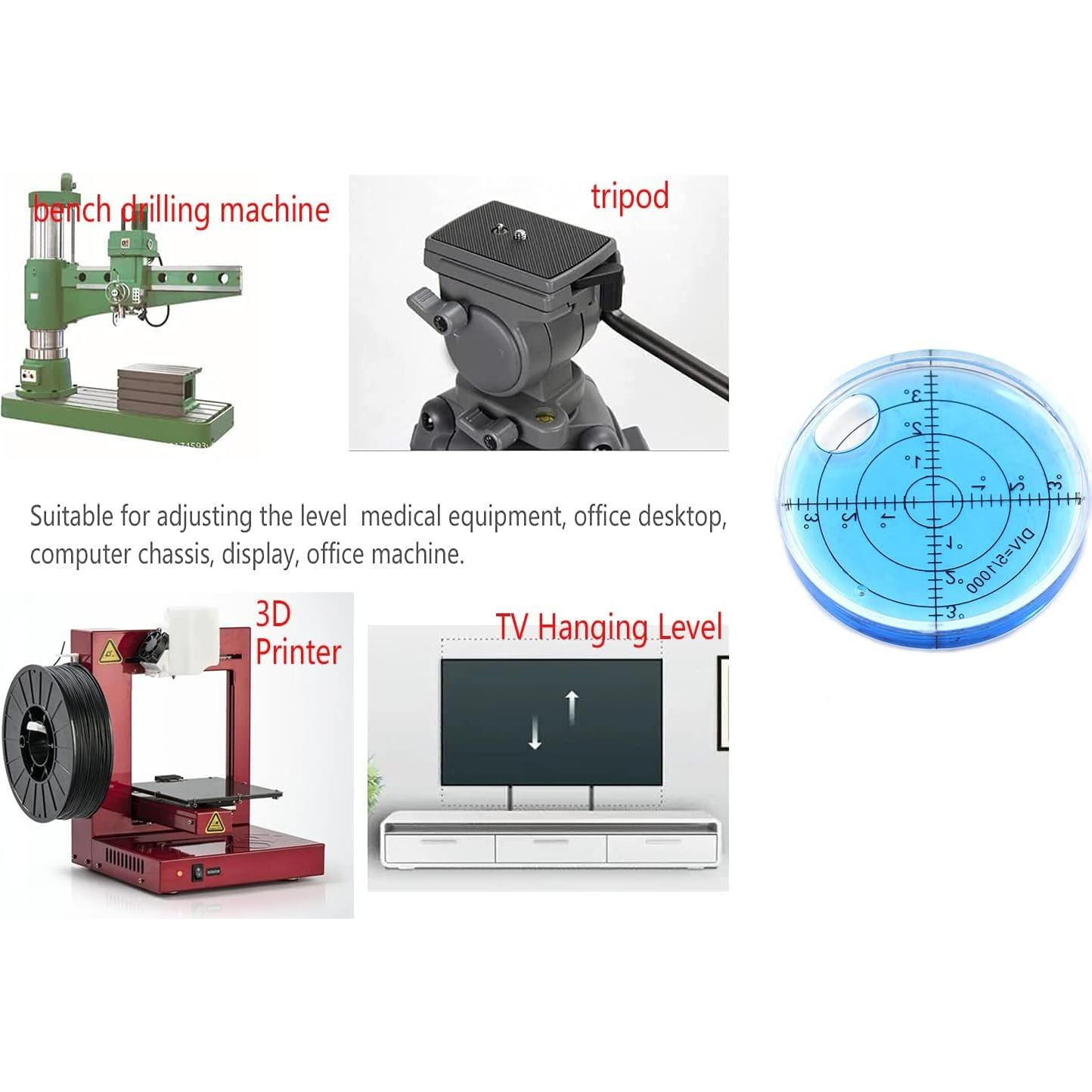 Nivel de Burbuja Chiloskit 66mm Redondo Precisión 30' Azul