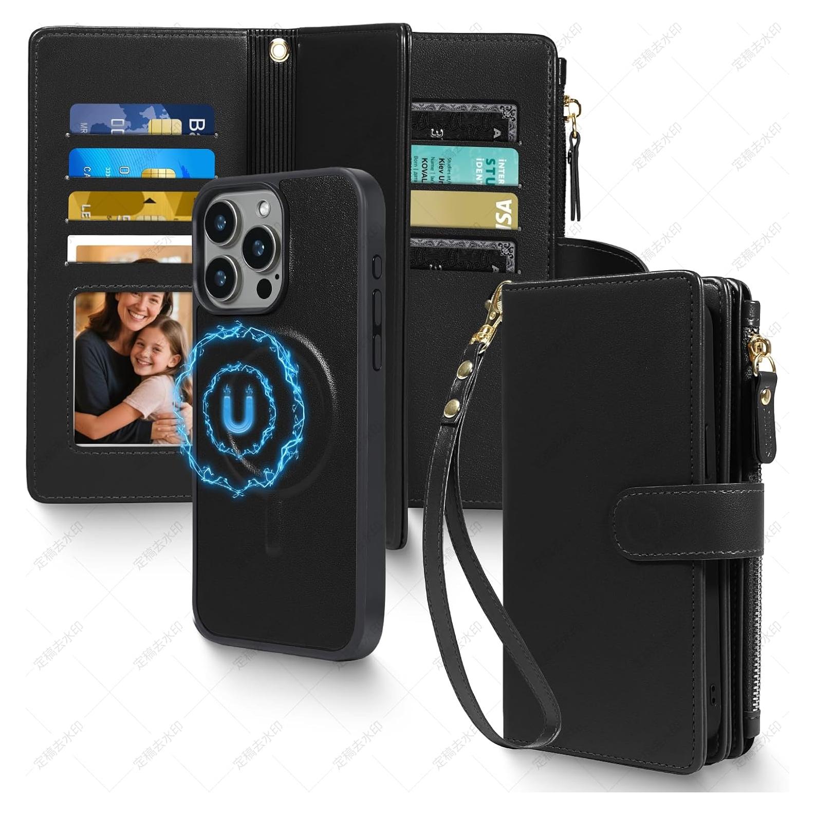 Funda Magnética Cartera CMIDUS para iPhone 16 6.1" Negro