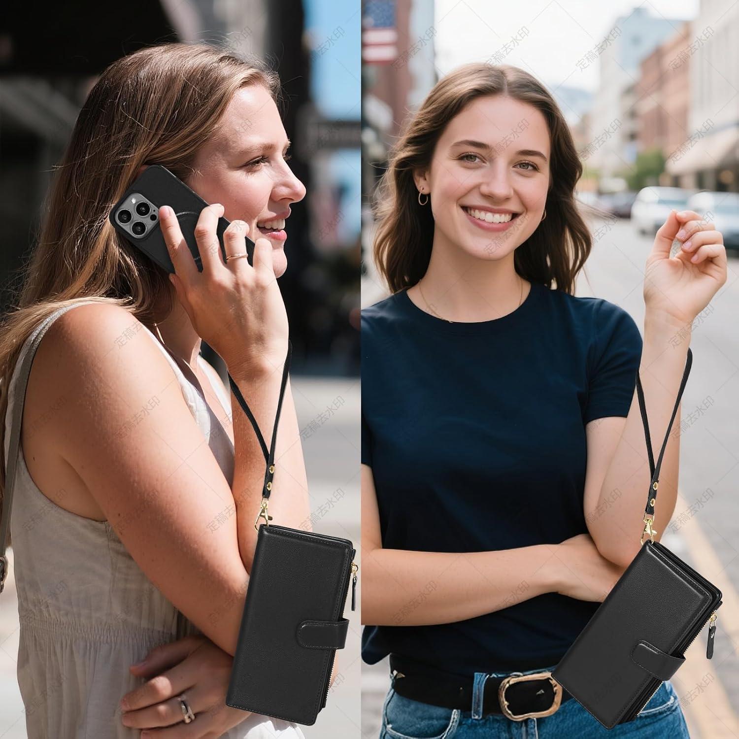 Funda Magnética Cartera CMIDUS para iPhone 16 6.1" Negro