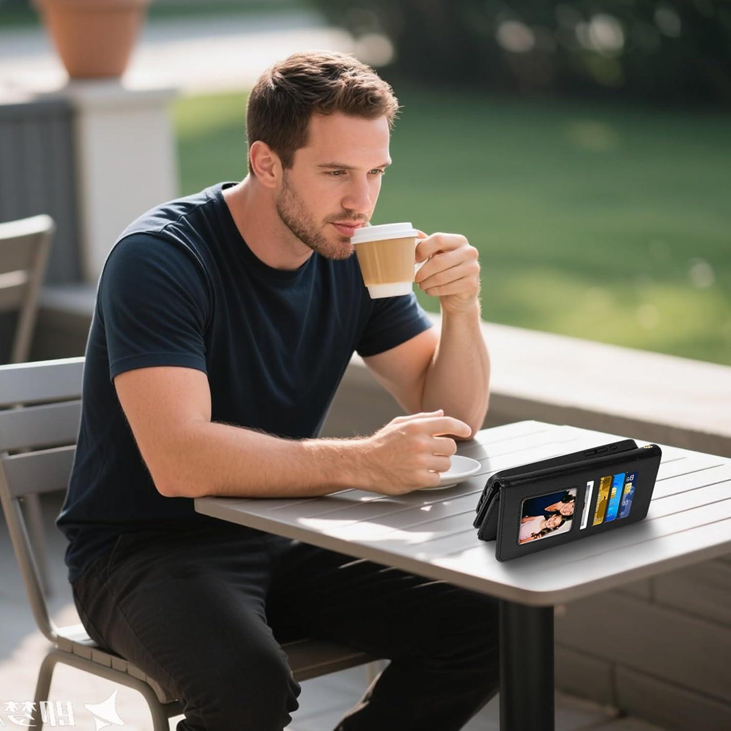 Funda Magnética Cartera CMIDUS para iPhone 16 6.1" Negro