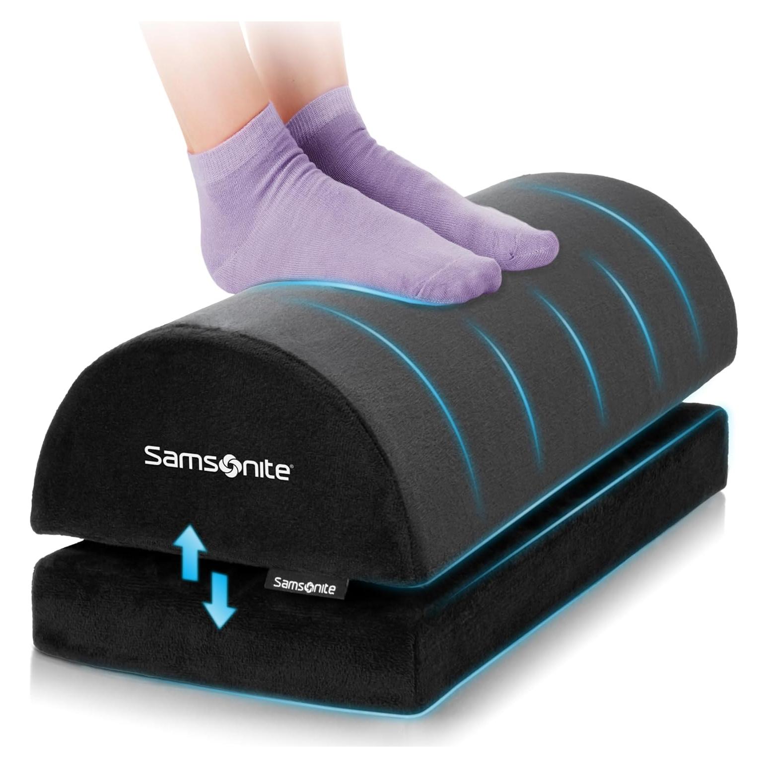 Descanso de pies ergonómico Samsonite, taburete ajustable de espuma viscoelástica