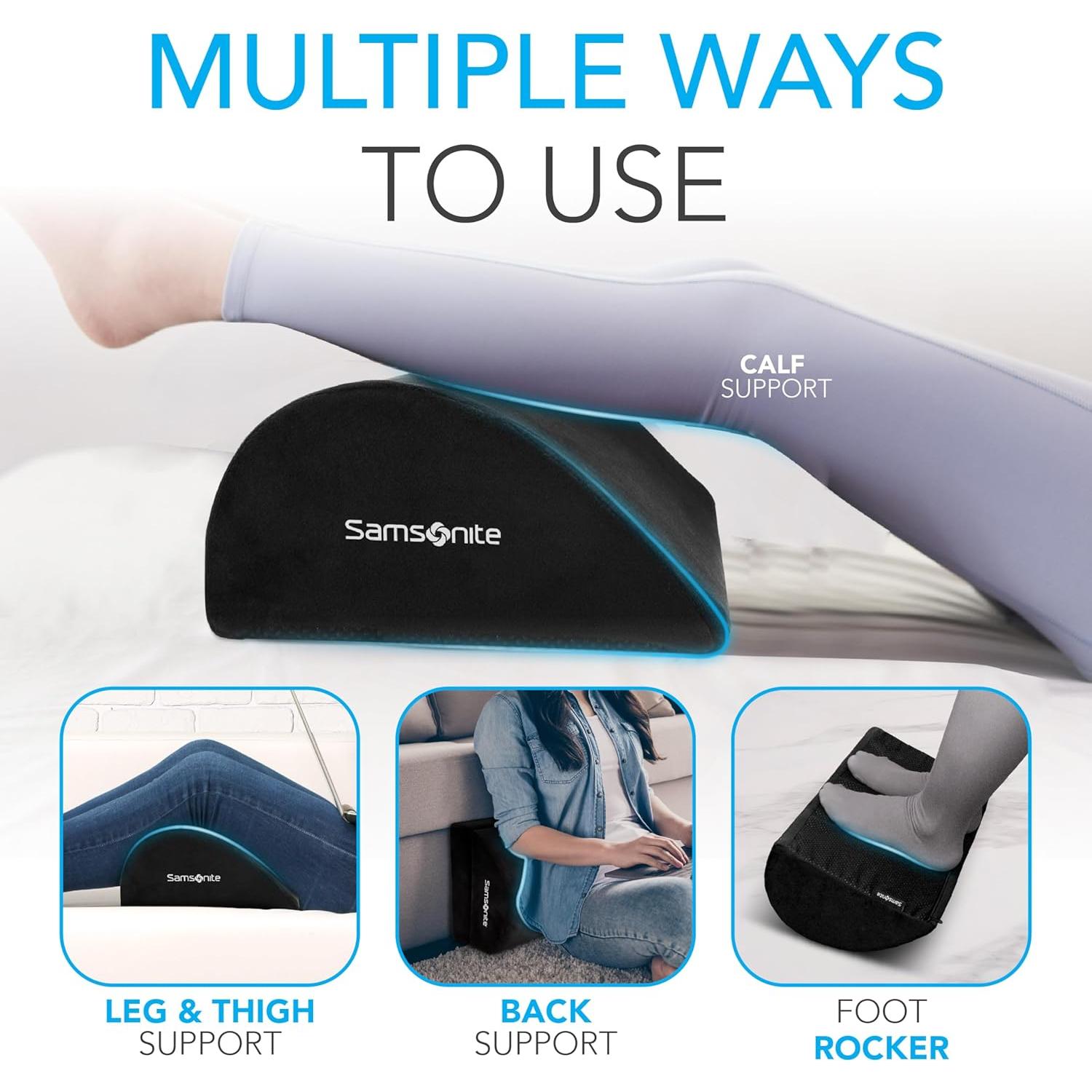 Descanso de pies ergonómico Samsonite, taburete ajustable de espuma viscoelástica