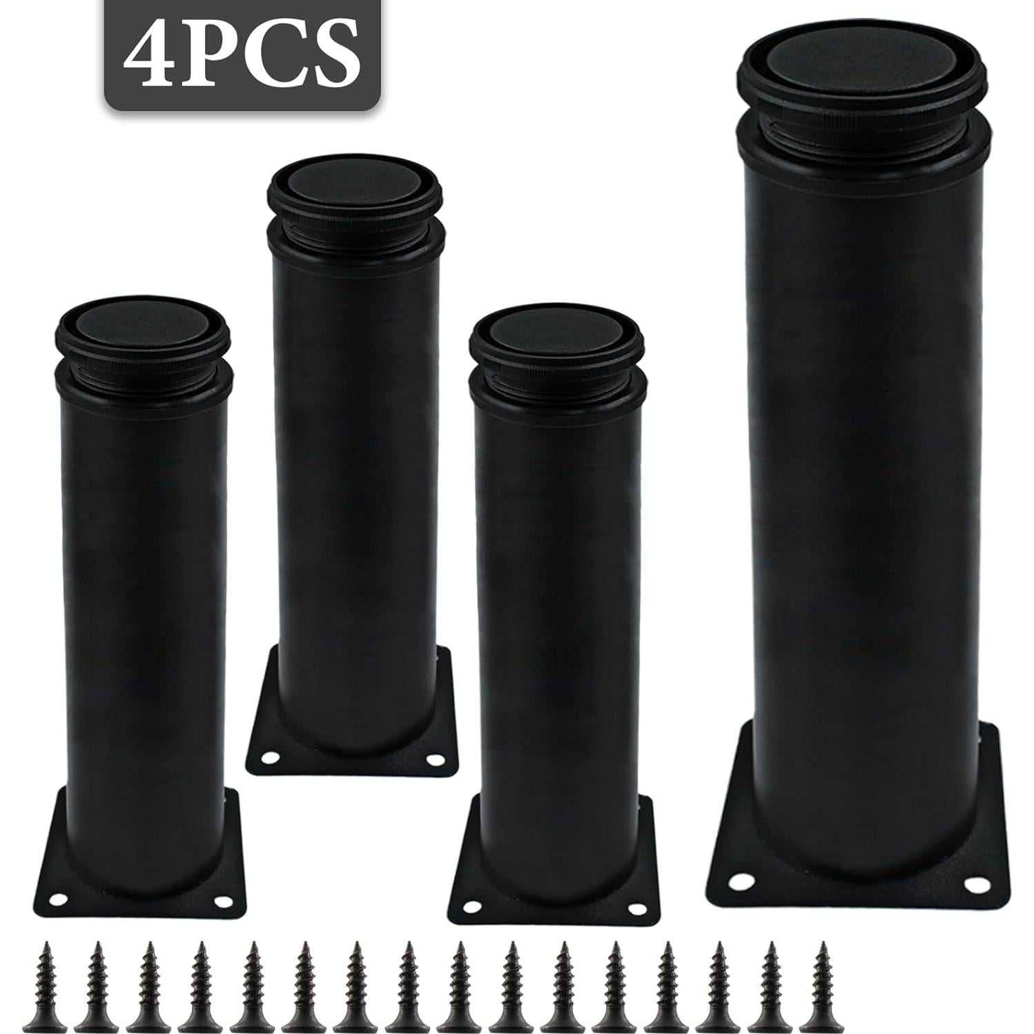 4 Patas de Muebles Ajustables Seimneire 300mm Acero Inoxidable