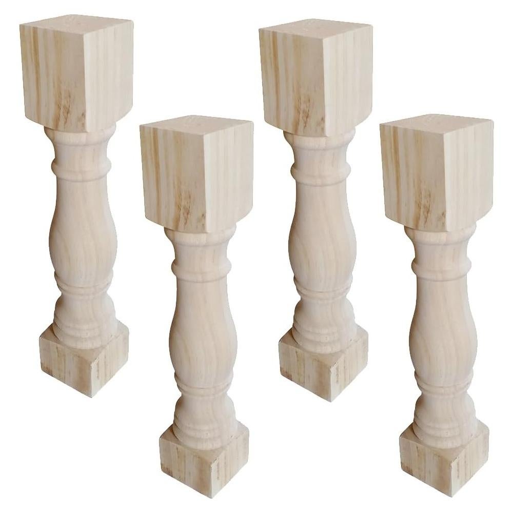 Piernas de banco tradicionales Btibpse 32cm madera sin terminar