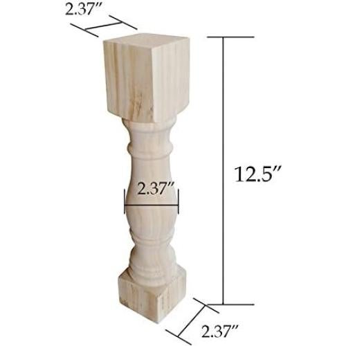 Piernas de banco tradicionales Btibpse 32cm madera sin terminar