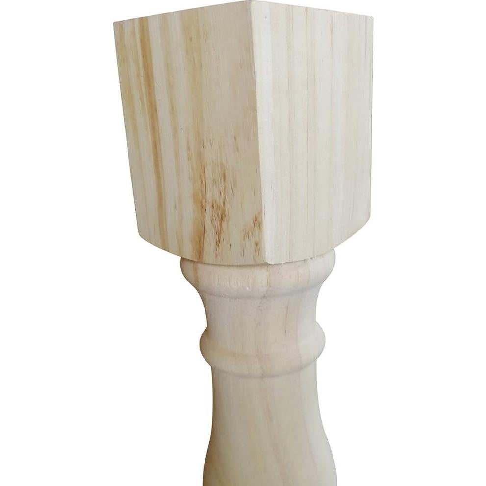 Piernas de banco tradicionales Btibpse 32cm madera sin terminar