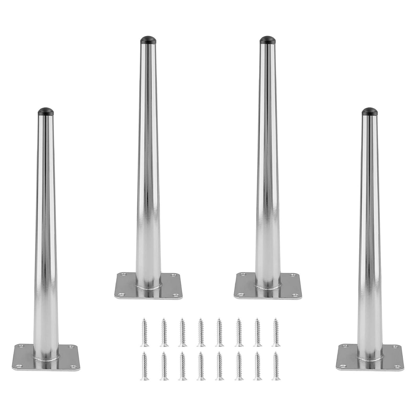 4 Patas de Muebles Cromadas Seimneire 30cm Estilo Mid-Century