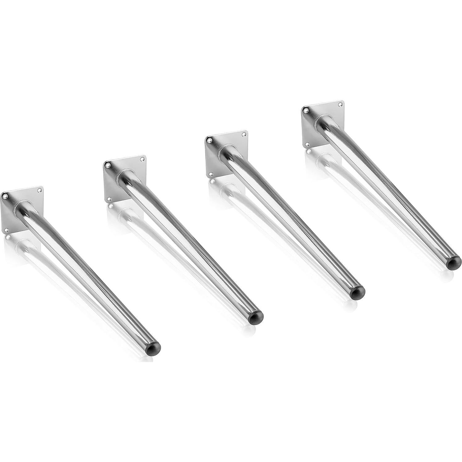 4 Patas de Muebles Cromadas Seimneire 30cm Estilo Mid-Century