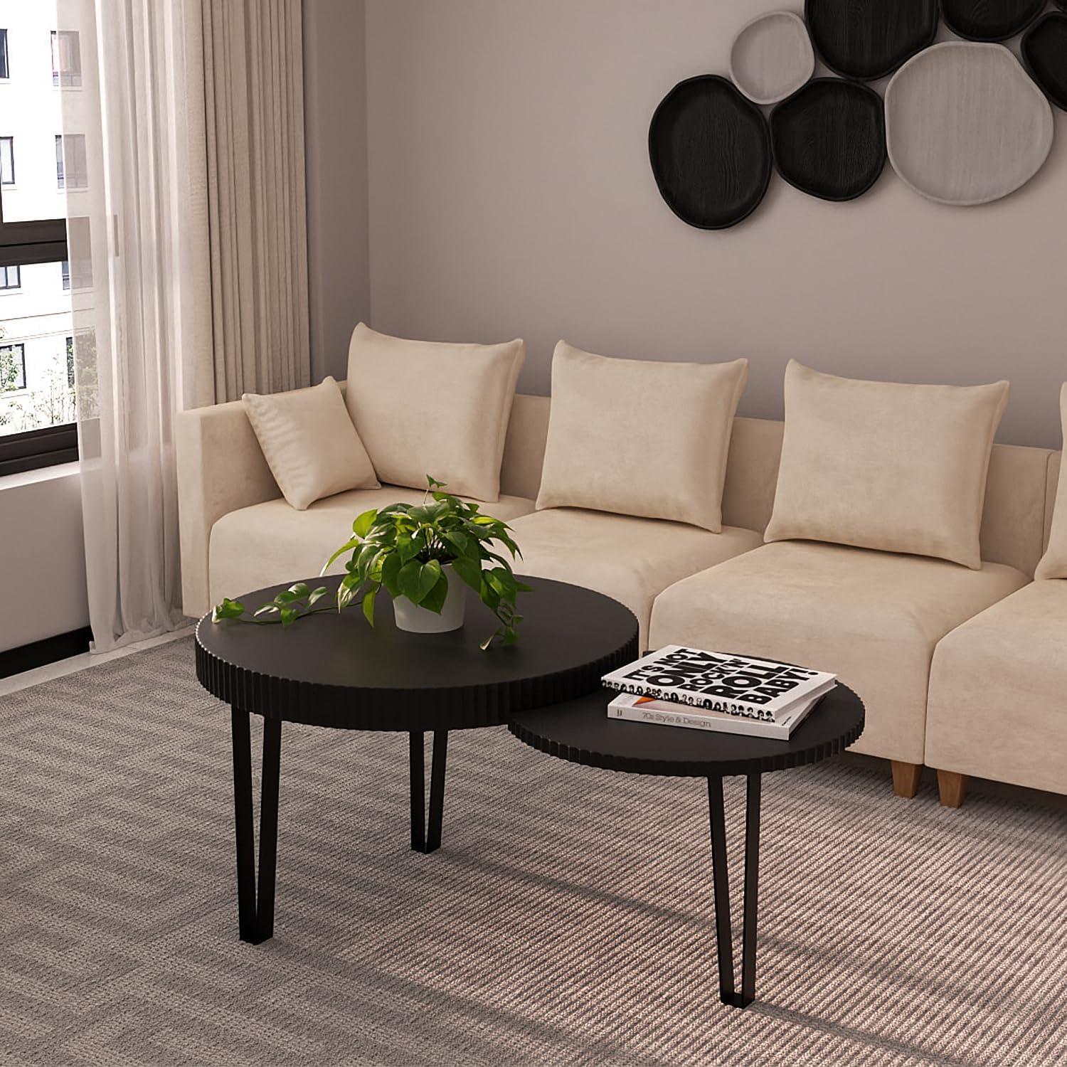 Conjunto de 4 patas de mesa Orgerphy 30 cm metal negro