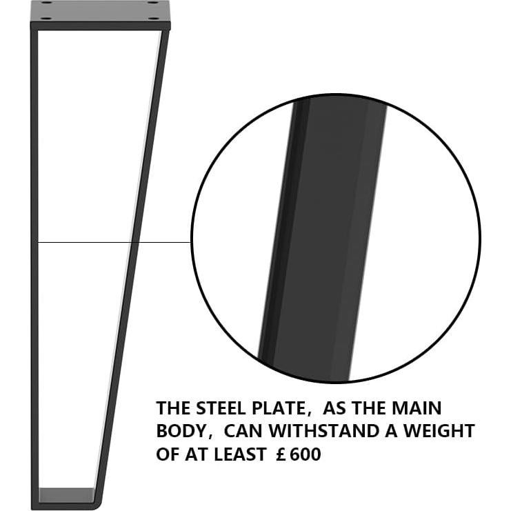 Conjunto de 4 patas de mesa Orgerphy 30 cm metal negro