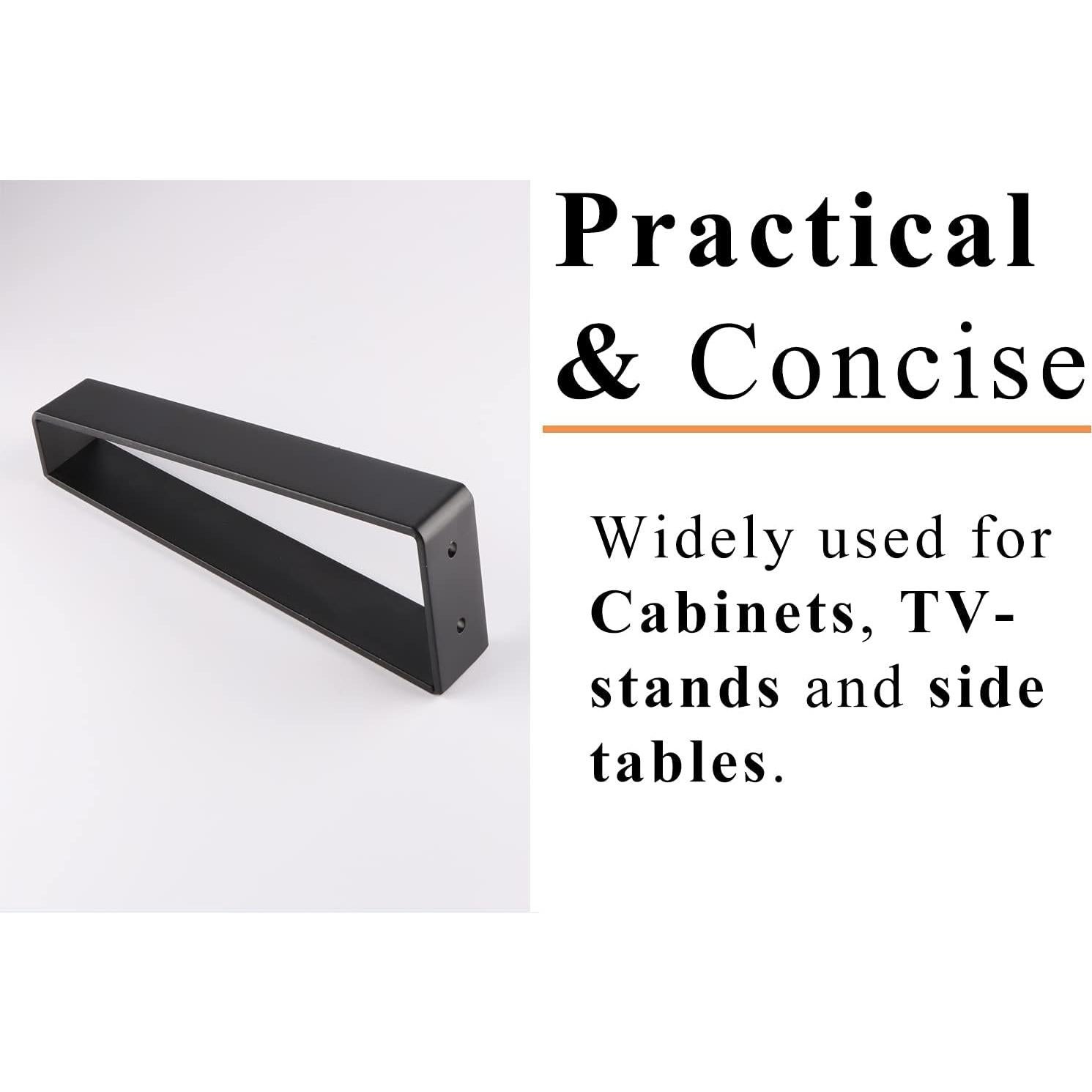 Patas de Mueble Trapezoidales Osring 30.48 cm Acero Negro 4pcs