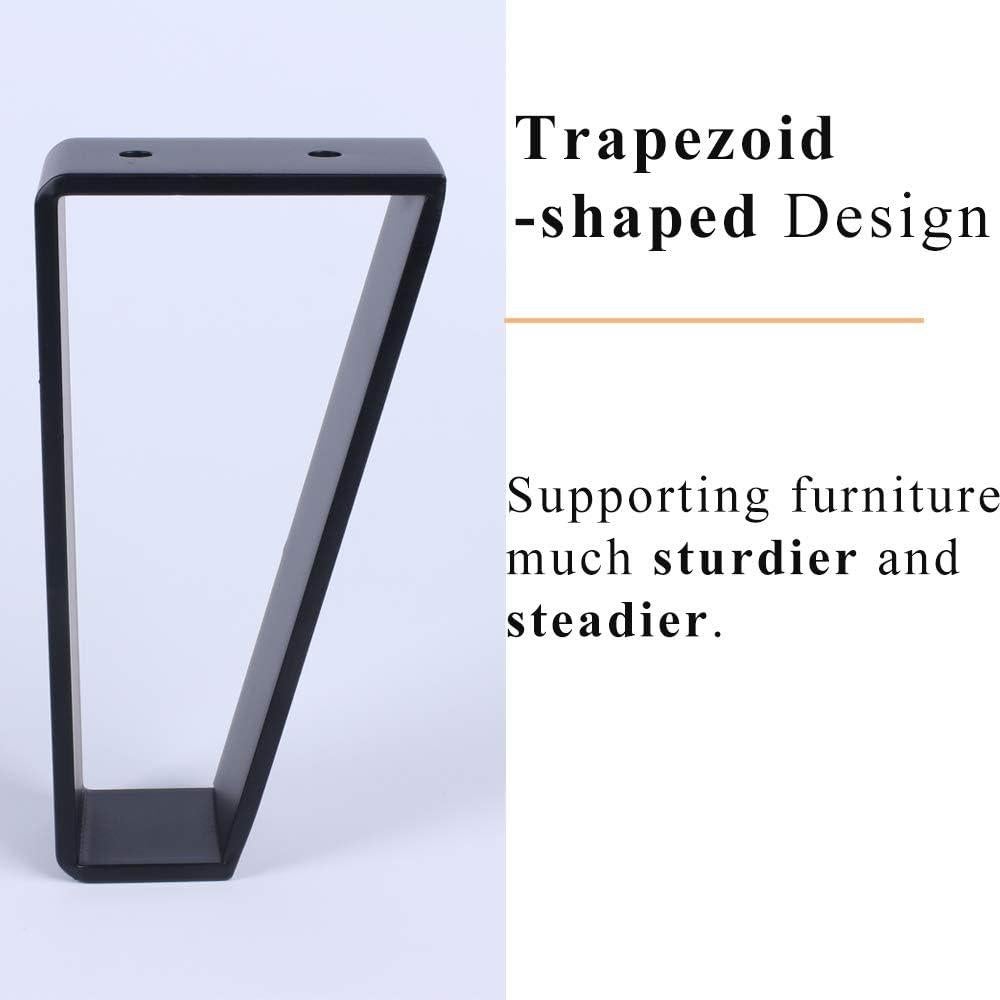 Patas de Mueble Trapezoidales Osring 30.48 cm Acero Negro 4pcs
