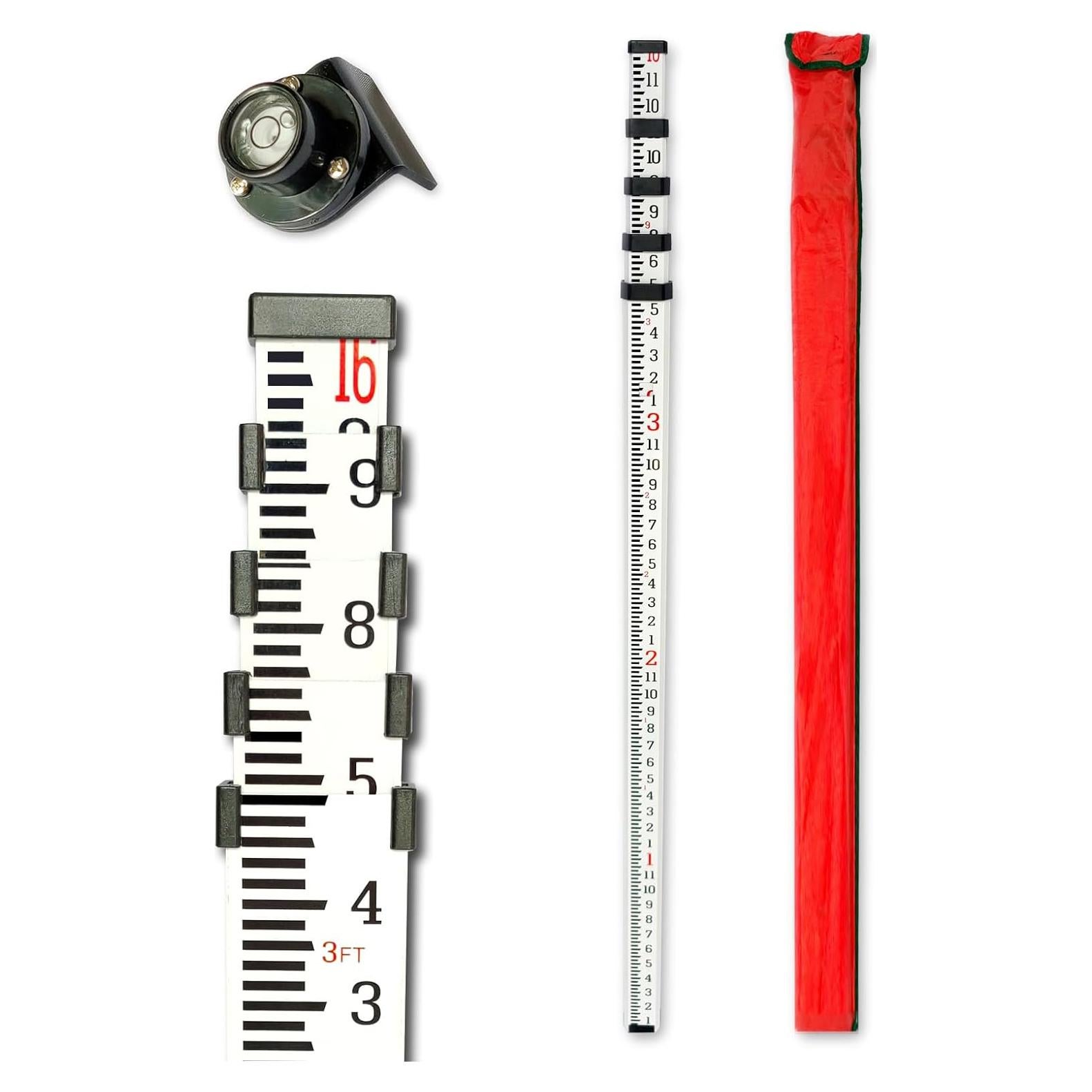 Varilla de Grado Telescópica MEI SHUO PIN 4.88m con Nivel