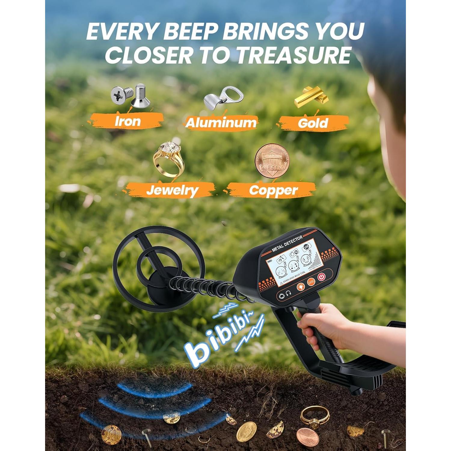 Detector de Metales Recargable DetectTrek MD-4071 para Niños