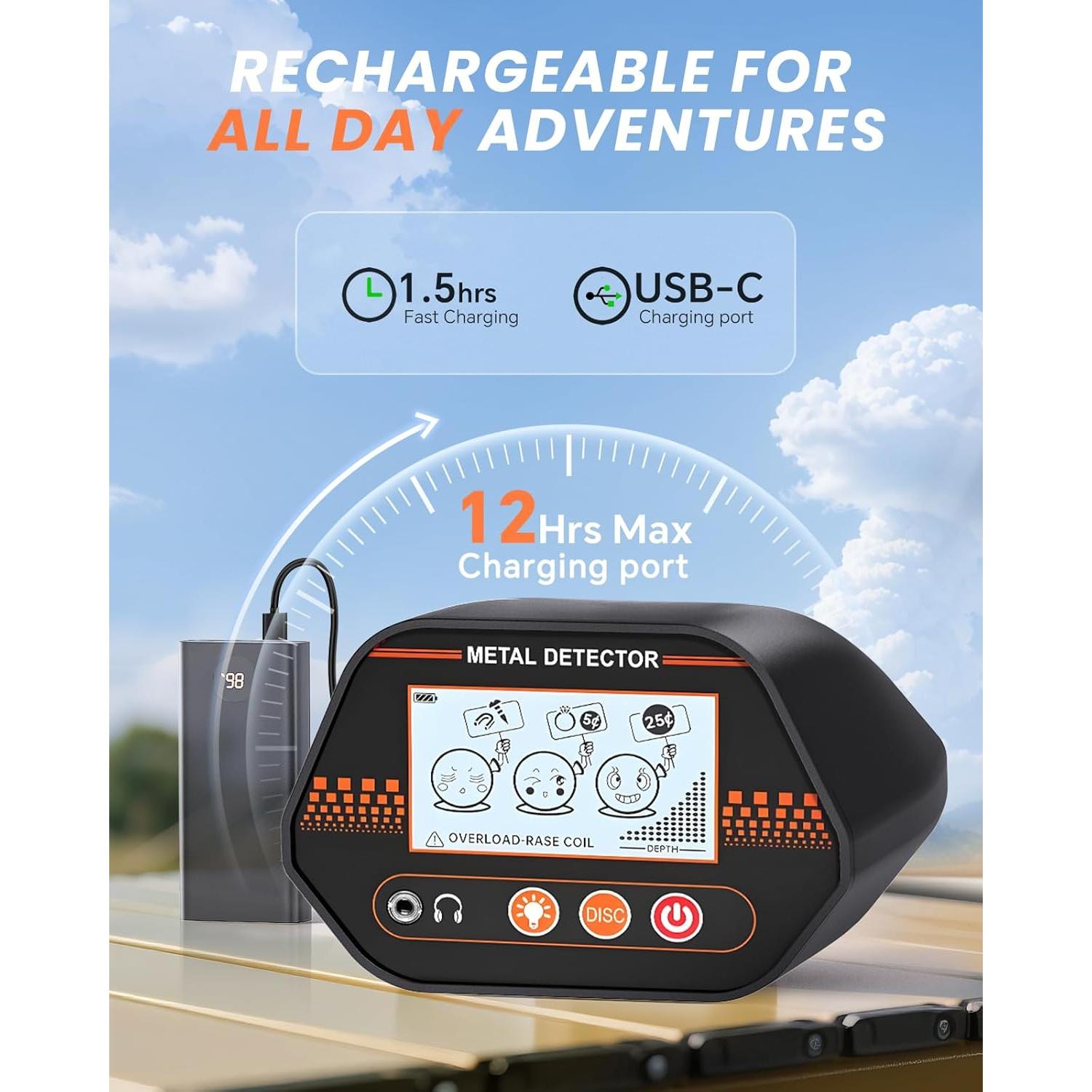 Detector de Metales Recargable DetectTrek MD-4071 para Niños