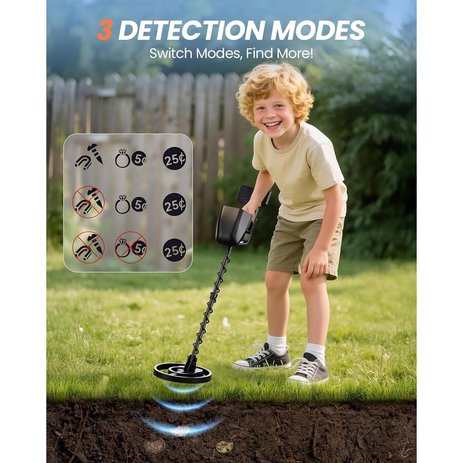Detector de Metales Recargable DetectTrek MD-4071 para Niños