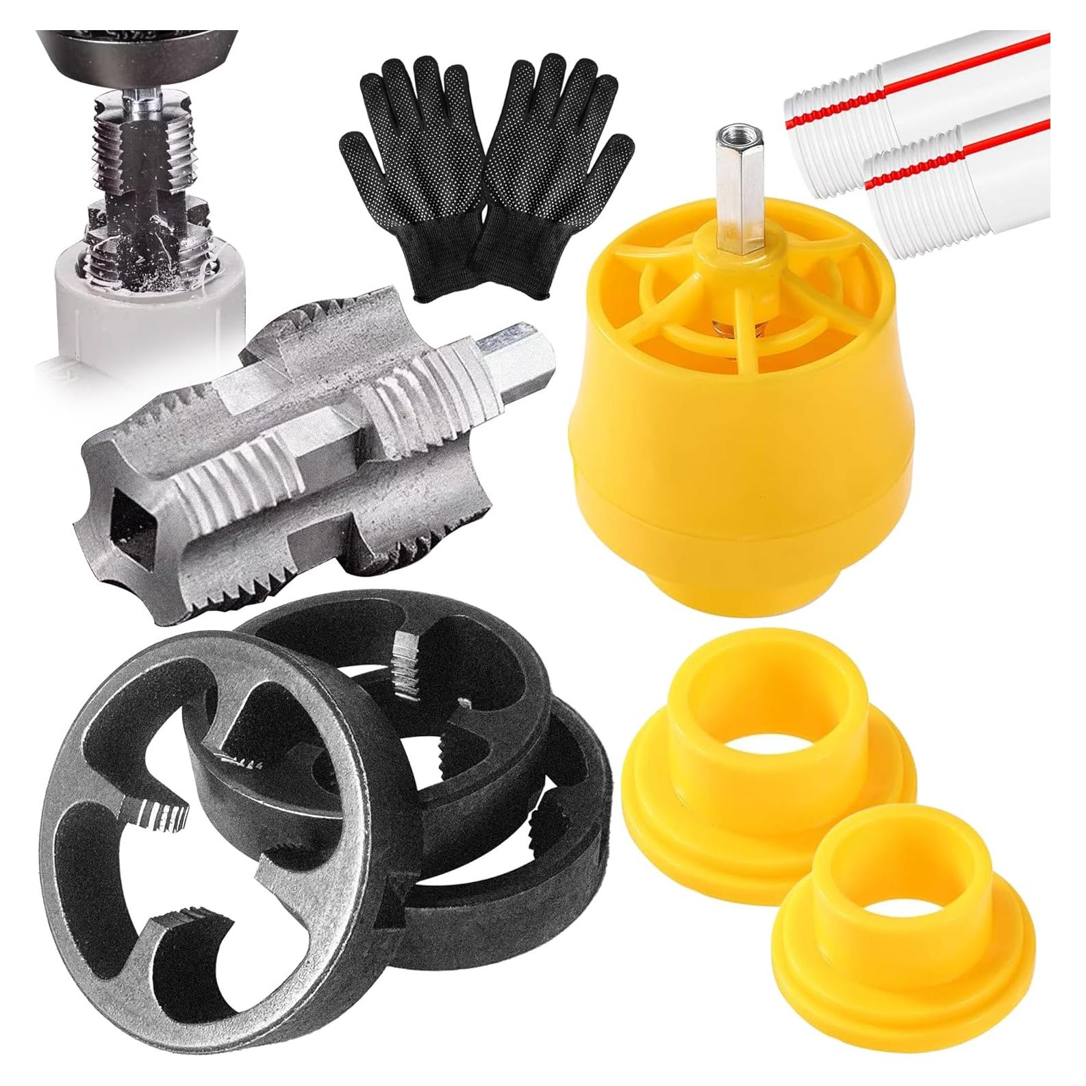 Kit de Roscado de Tuberías de PVC MIEUXLLEY con 3 Troqueles