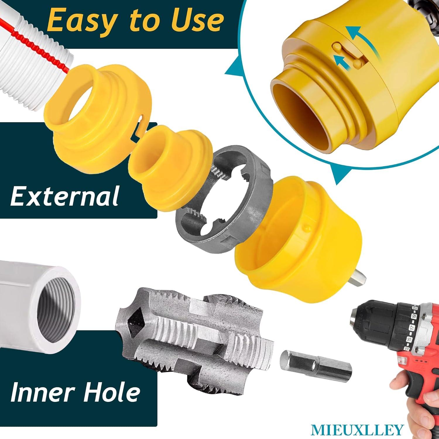 Kit de Roscado de Tuberías de PVC MIEUXLLEY con 3 Troqueles