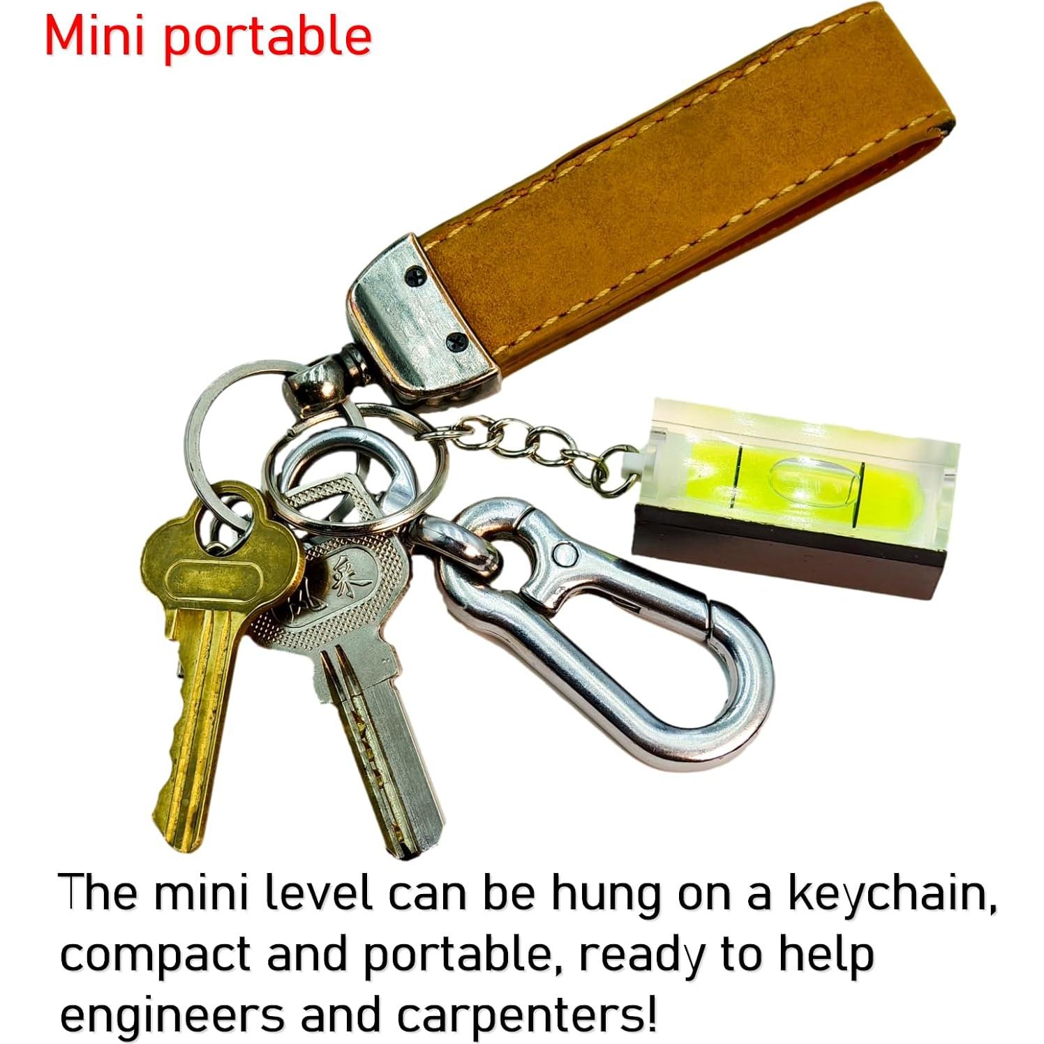 Nivel de Burbuja Magnético Mini Objuni con Llavero 40mm