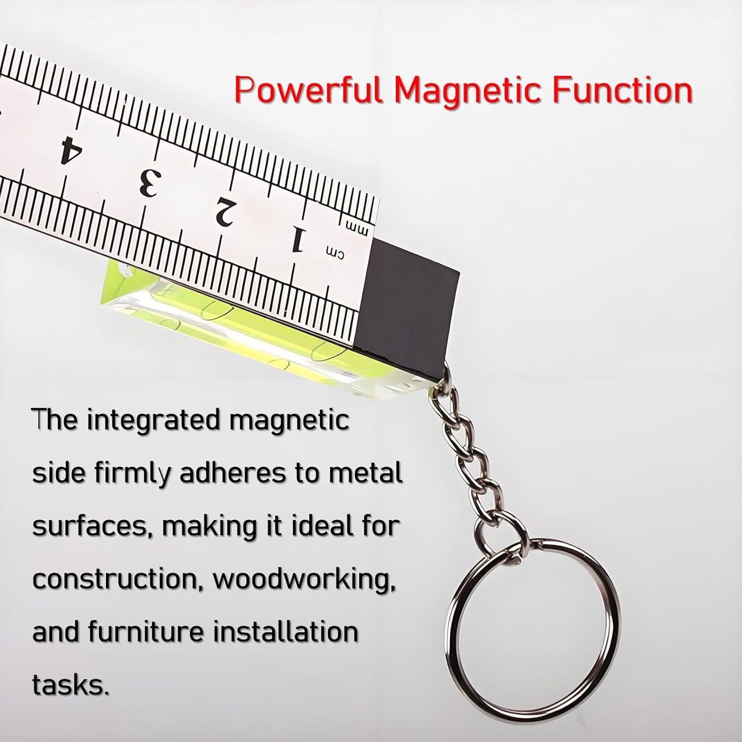 Nivel de Burbuja Magnético Mini Objuni con Llavero 40mm