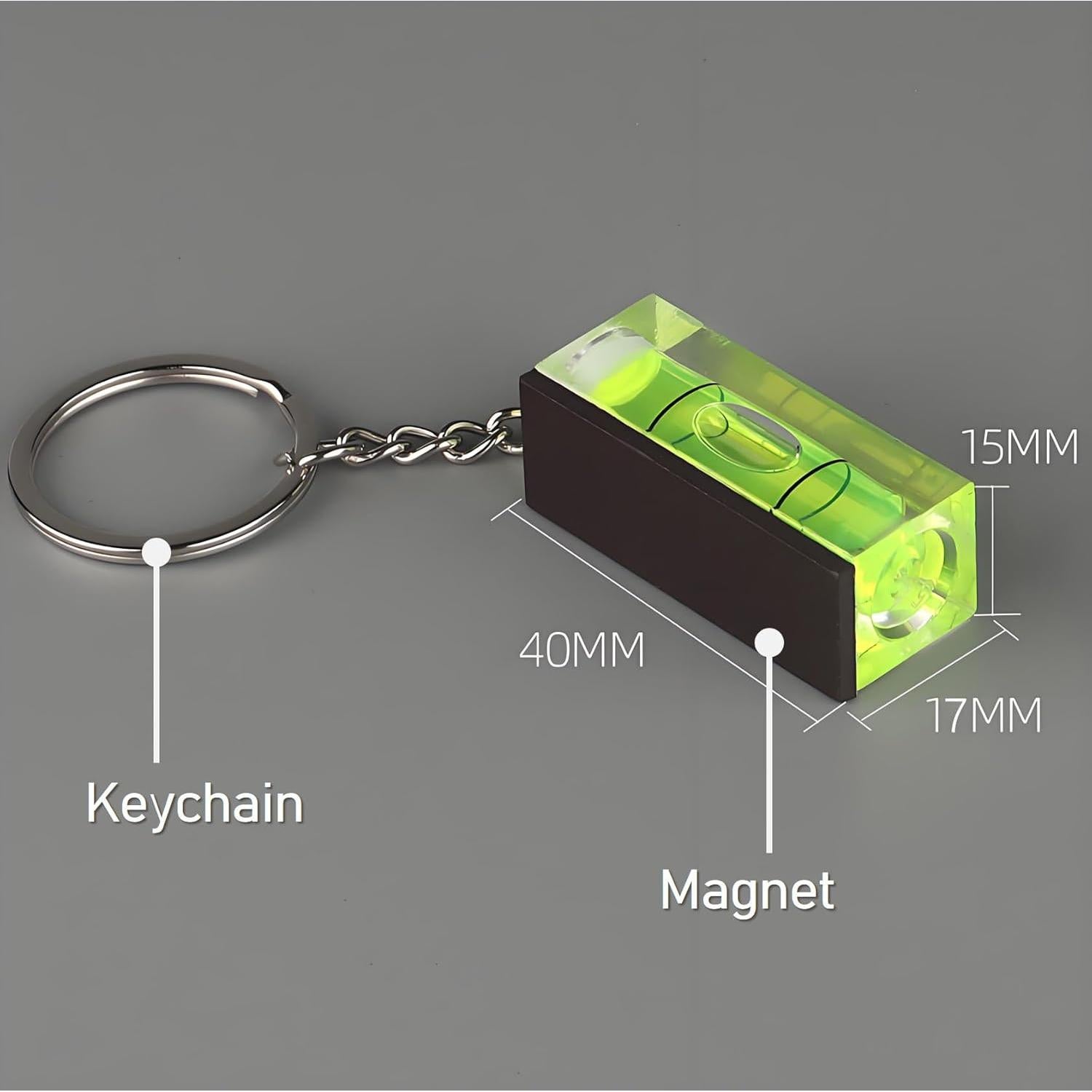 Nivel de Burbuja Magnético Mini Objuni con Llavero 40mm