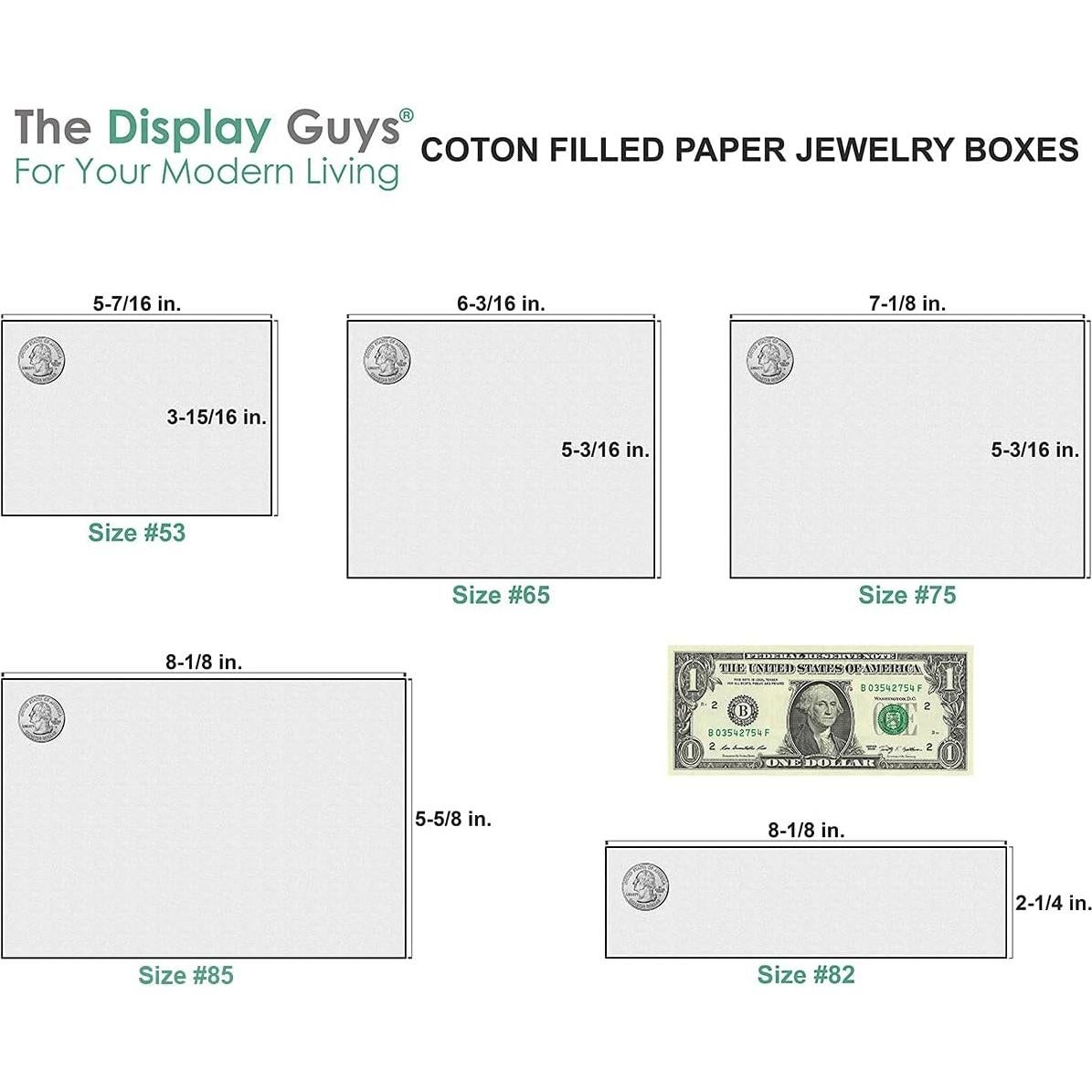 Cajas de Joyería de Cartón TheDisplayGuys - 100 Unidades Perla Teal