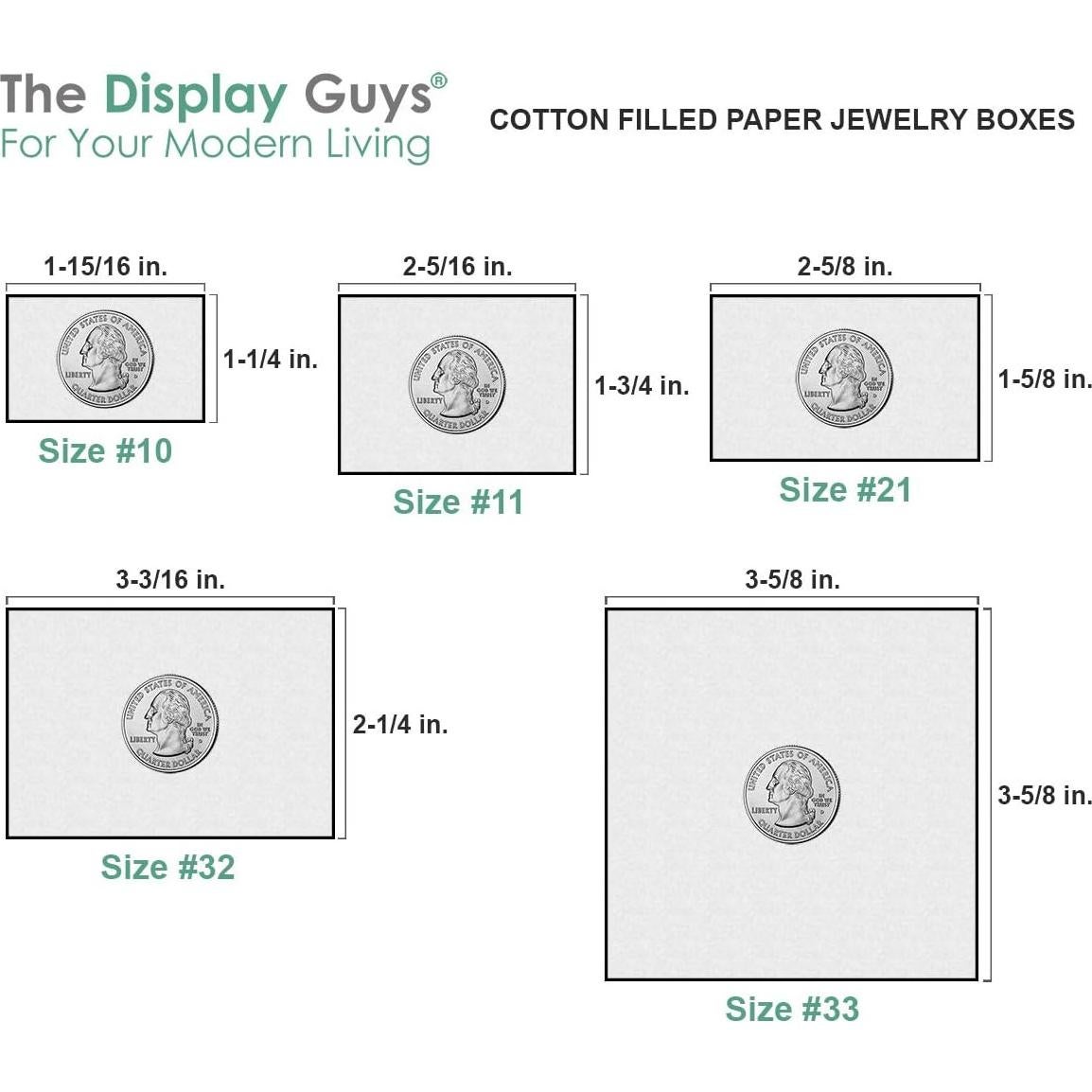 Cajas de Joyería de Cartón TheDisplayGuys - 100 Unidades 9.9x9.9x5.1cm