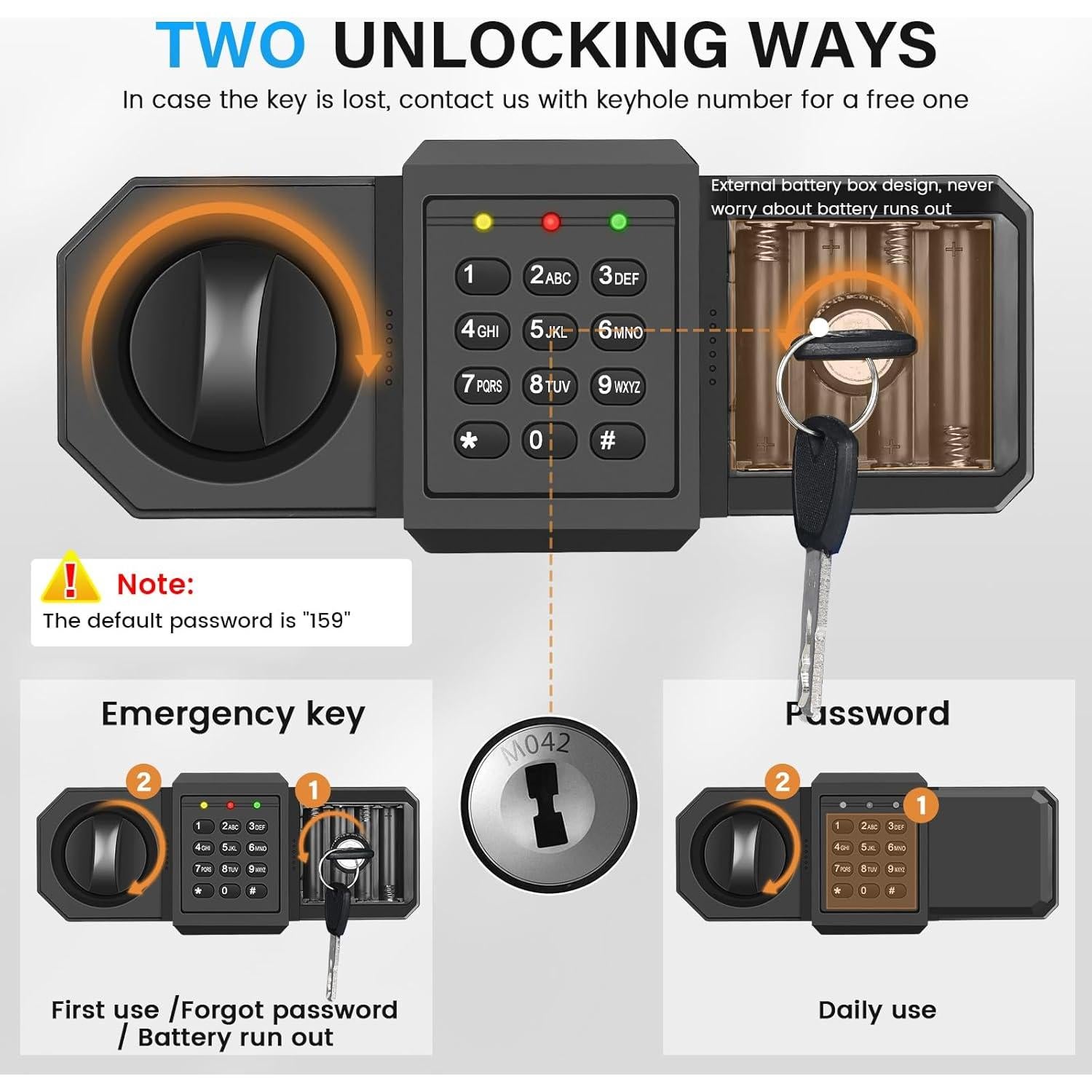 Caja Fuerte Grande Bukumo 60 cm con Alarma y Teclado