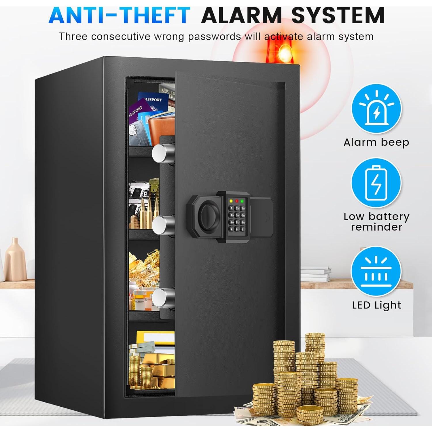 Caja Fuerte Grande Bukumo 60 cm con Alarma y Teclado