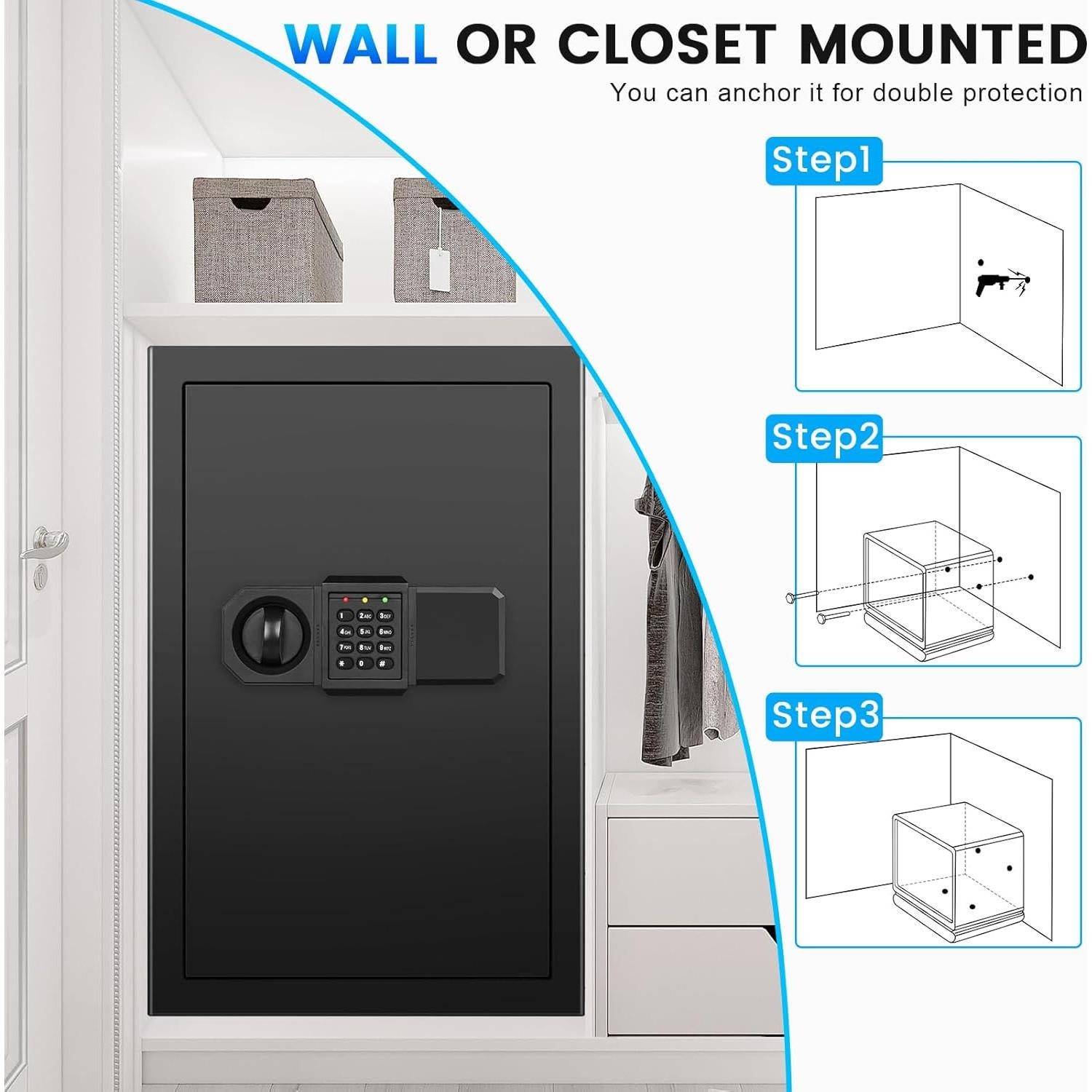 Caja Fuerte Grande Bukumo 60 cm con Alarma y Teclado