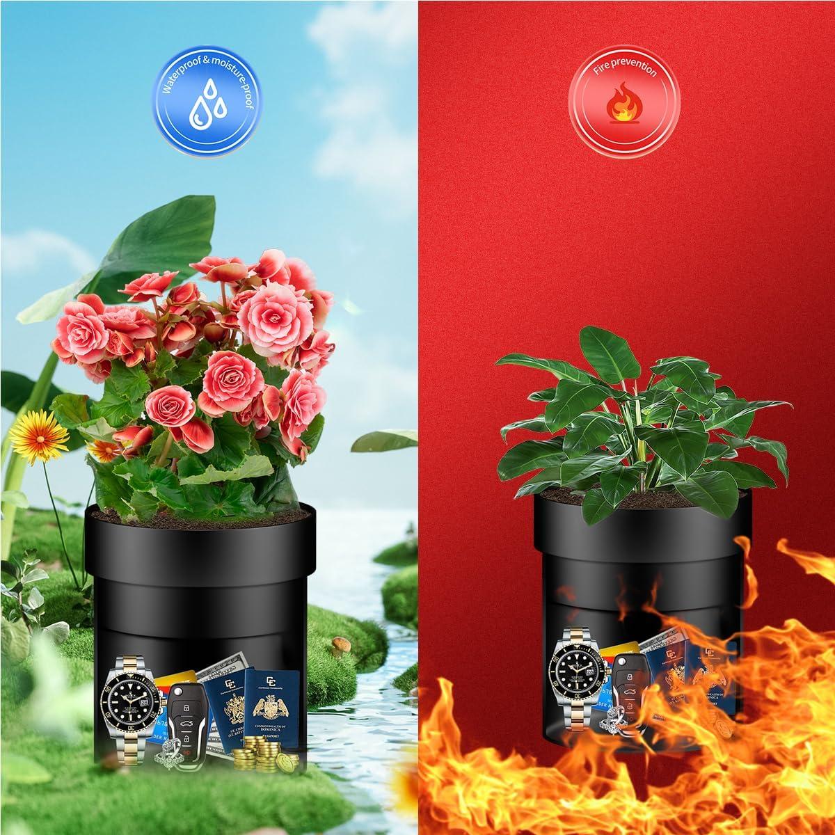 Maceta de Seguridad Oculta Sdstone 2 Pack con Cerradura Llave