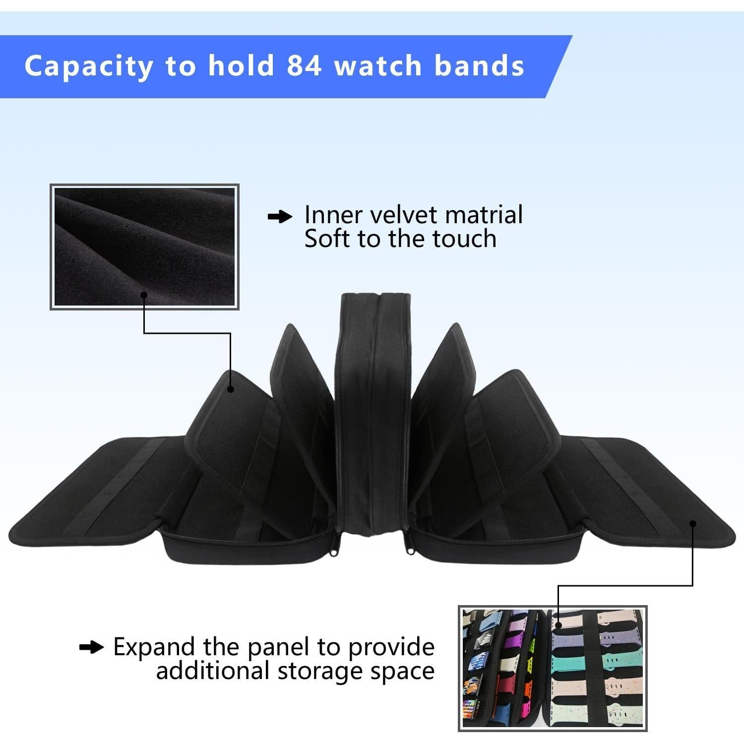Bolsa de Almacenamiento para Correas de Reloj Mi Ya Mi Lai 84 Ranuras