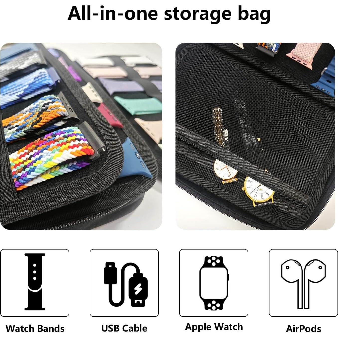 Bolsa de Almacenamiento para Correas de Reloj Mi Ya Mi Lai 84 Ranuras