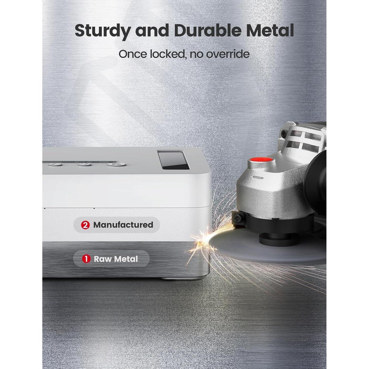 Caja de Seguridad Temporal Vaydeer, Metal, 21.3x15.5x8.1 cm