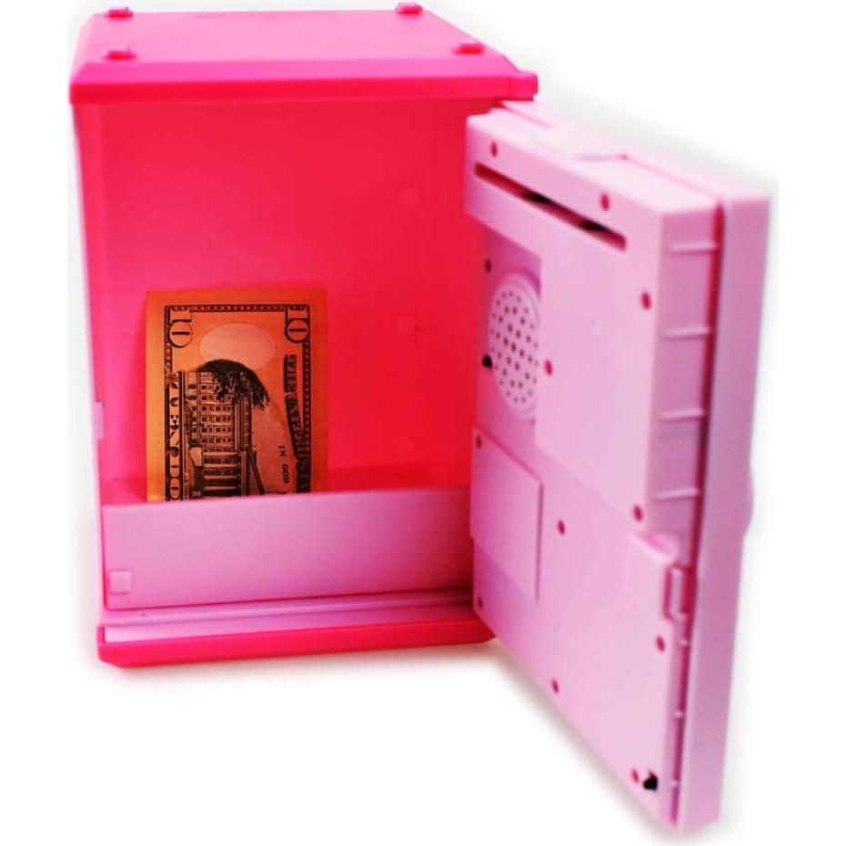 Hucha Caja Fuerte LIKE G982 con Huella Dactilar Rosa