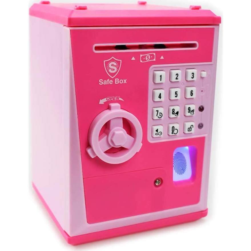 Hucha Caja Fuerte LIKE G982 con Huella Dactilar Rosa