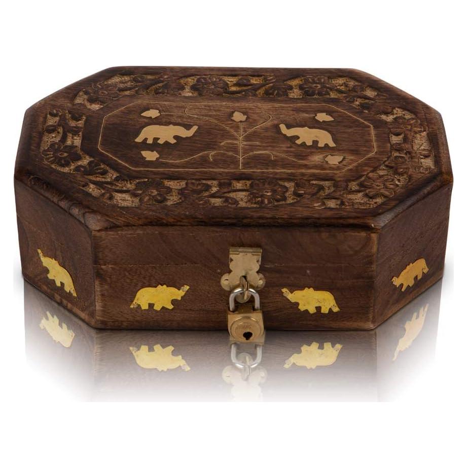 Caja de Joyería Decorativa La Gran Bazar Indio 20x12.7cm