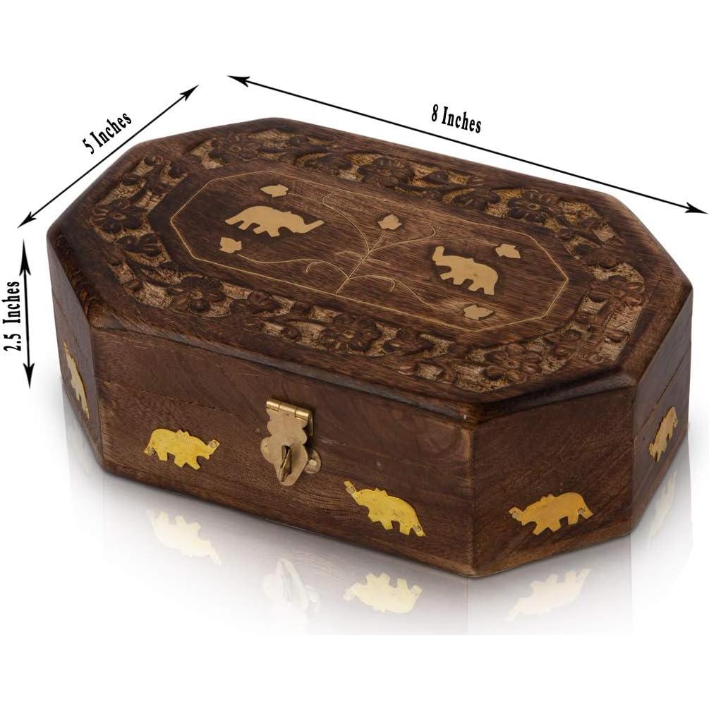 Caja de Joyería Decorativa La Gran Bazar Indio 20x12.7cm