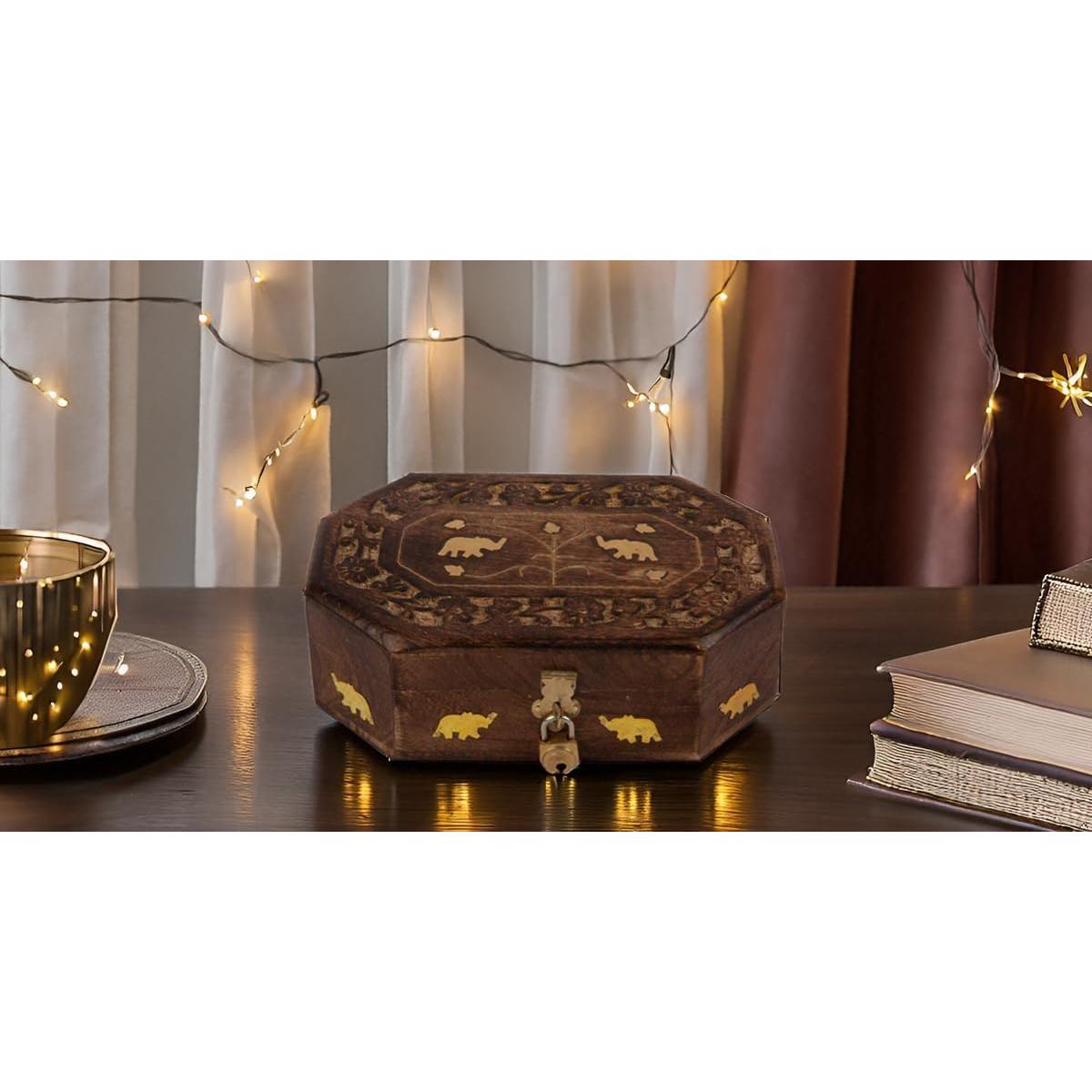 Caja de Joyería Decorativa La Gran Bazar Indio 20x12.7cm