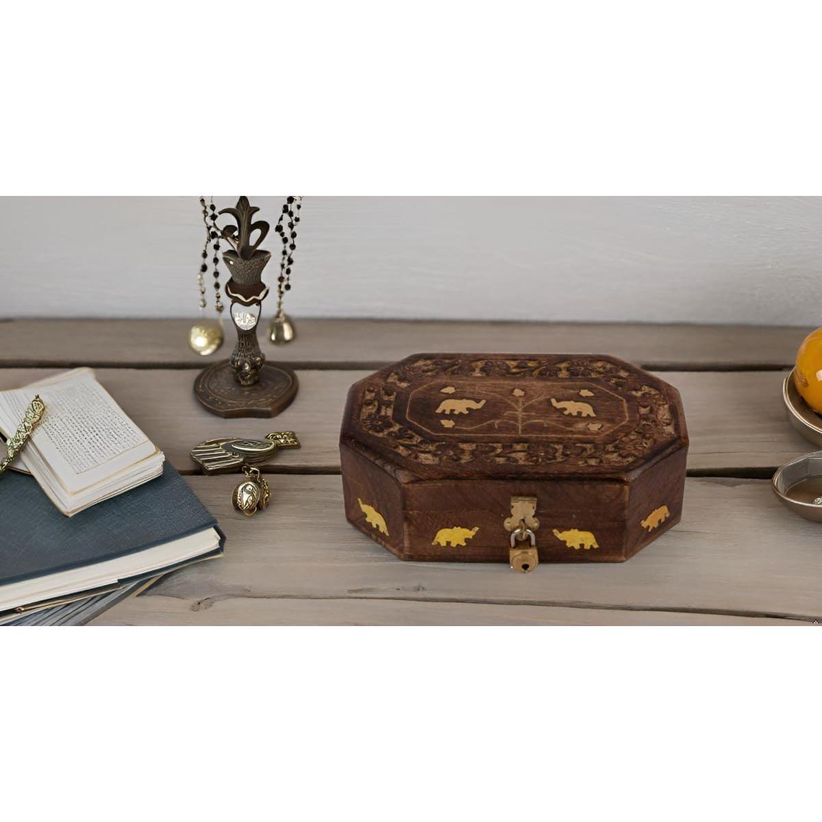 Caja de Joyería Decorativa La Gran Bazar Indio 20x12.7cm