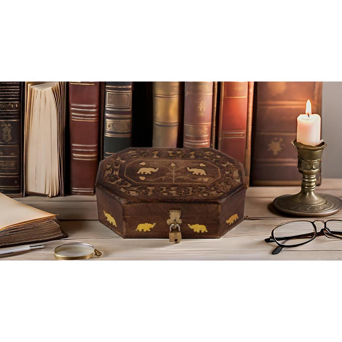 Caja de Joyería Decorativa La Gran Bazar Indio 20x12.7cm