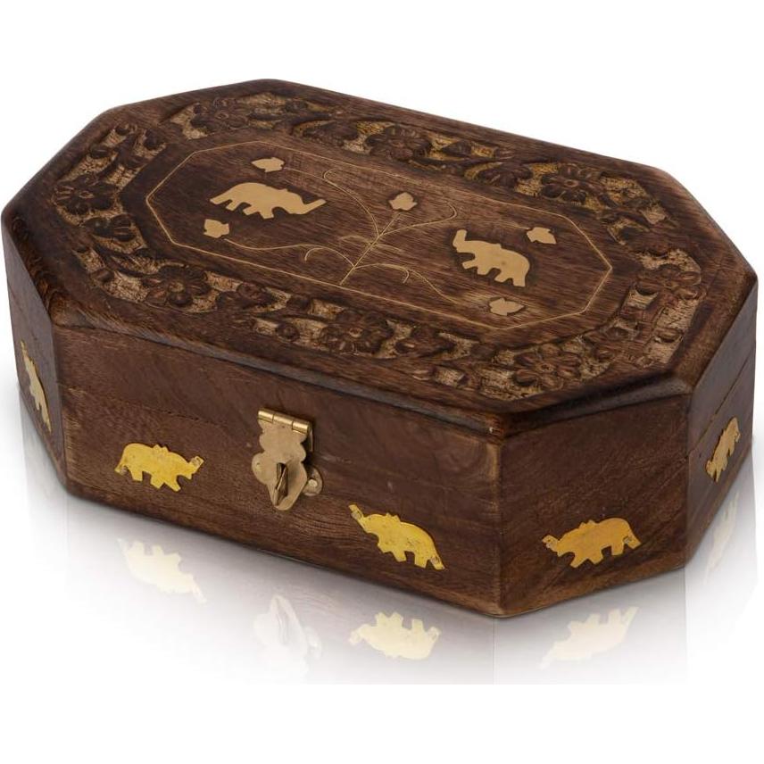 Caja de Joyería Decorativa La Gran Bazar Indio 20x12.7cm