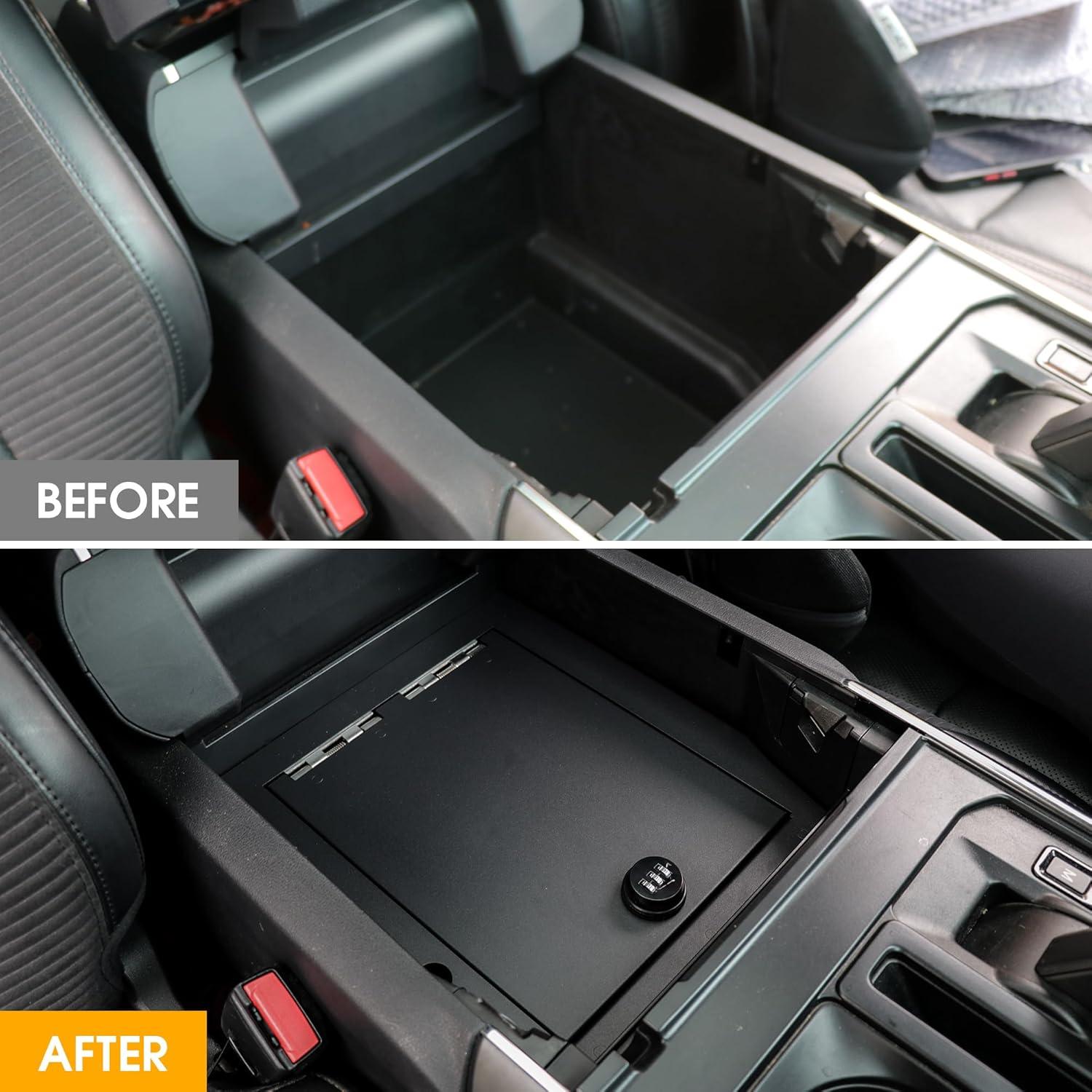 Caja de Seguridad BESTAOO para Consola Central Ford F150 2021-2024